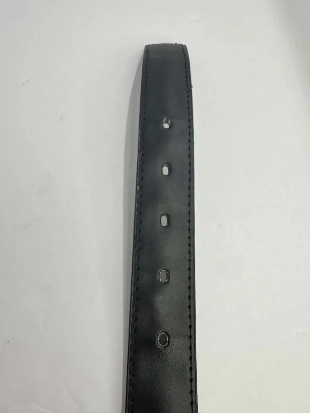 DG Embellished Black Leather Belt